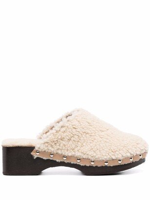 Closed Sheepskin Clogs