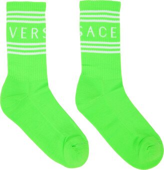 Green 90s Vintage Logo Socks