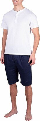SLEEPHERO 2-Piece Short Sleeve Henley & Shorts Pajama Set