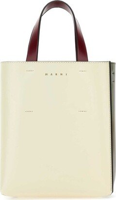 Logo Printed Two-Toned Tote Bag