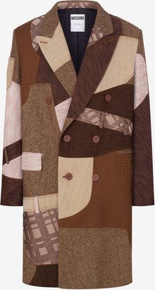 Patchwork Wool Coat