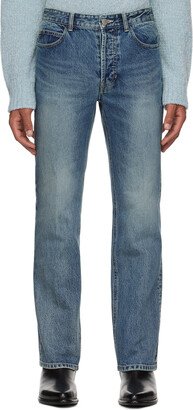 Blue Straight-Leg Jeans-AG