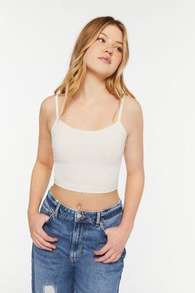 Women's Cropped Scoop-Neck Cami in Vanilla, XL