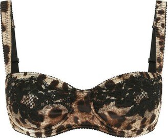 Leopard Printed Balconette Bra