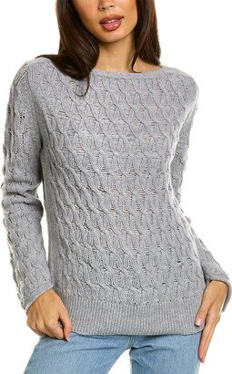 Malo Cashmere Lattice Knit Wool & Cashmere-Blend Sweater