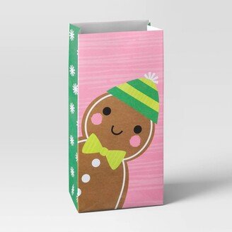 Gingerbread Man Christmas Treat Bag Pink - Wondershop™