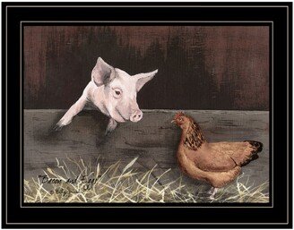 Bacon Eggs by Billy Jacobs, Ready to hang Framed Print, Black Frame, 19 x 15