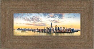 PosterPalooza 40x13.5 Distressed/Aged Walnut Complete Wood Panoramic Frame with UV Acrylic, Backing, & Hardware