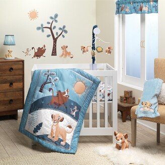 Disney Baby Lion King Adventure Blue 3-Piece Mini Crib Bedding Set