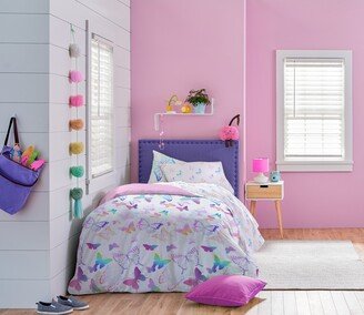 Saturday Park Ombre Butterflies 100% Organic Cotton Twin Bed Set