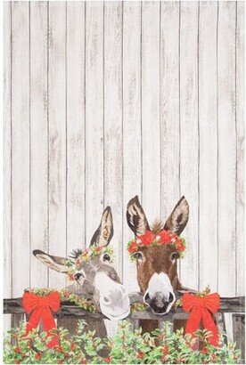 Christmas Donkey Printed Flour Sack Kitchen Towel