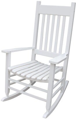 Comfortable and Safe Wooden Porch Rocker Chair