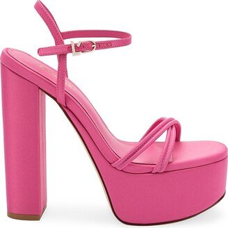 Annie 140MM Satin Platform Sandals