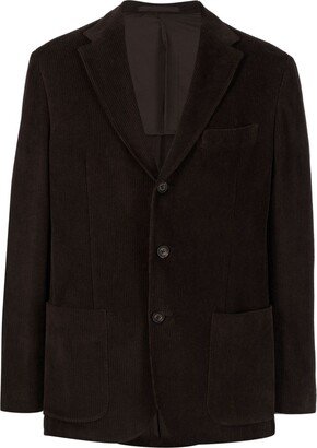 Corduroy Single-Breasted Blazer-AB