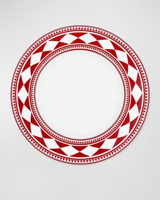 Fez Crimson Rimmed Salad Plates - Set of 4