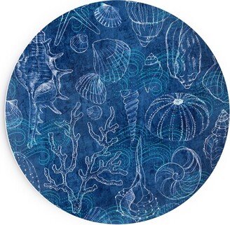 Salad Plates: How Blue Is My Ocean Salad Plate, Blue