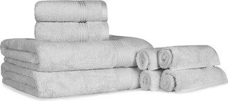 Ultra Soft Assorted 8Pc Absorbent Egyptian Cotton Towel Set-AB