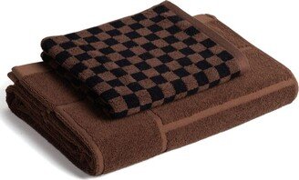 BAINA Brown Organic Cotton Towel Set