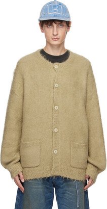 Beige Crewneck Cardigan