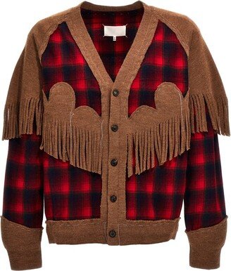 X Pendleton Fringed Button-Up Cardigan