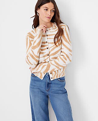 Animal Jacquard Cozy Ann Cardigan