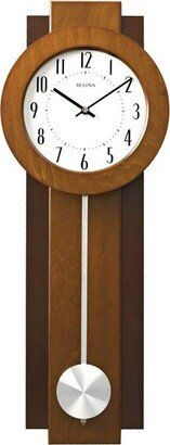 Clocks C3383 Avent 23 Inch 2 Tone Walnut and Mahogany Pendulum Wall Clock