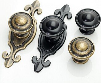 With Base Pulls Handle Drawer Handles Knob Cupboard Pull Wardrobe Knobs Antique Bronze Black Furniture Hardware