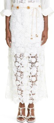 Raie Lace Flower Skirt-AA