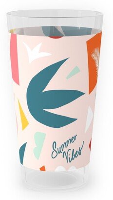 Outdoor Pint Glasses: Summer Vibes Collage Outdoor Pint Glass, Pink