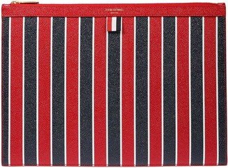 Striped Zipped Document Holder-AA