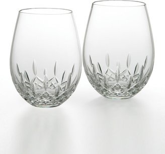 Waterford Crystal Lismore Nouveau Stemless Deep Red Wine Glasses, Set of 2