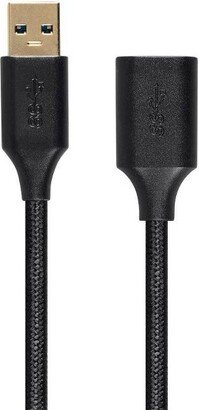 Monoprice USB & Lightning Cable - 3 Feet - Black | USB 3.0 A Male to A Female Premium Extension Cable