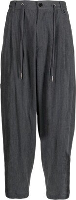 Plissé Tapered-Leg Trousers