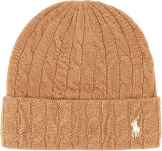 Camel Wool Blend Beanie Hat