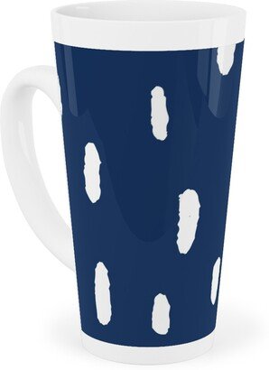 Mugs: Confetti Dot - Night Tall Latte Mug, 17Oz, Blue