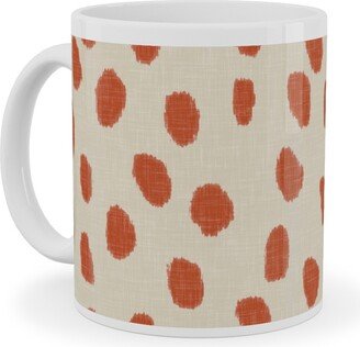 Mugs: Printemps - Spice Ceramic Mug, White, 11Oz, Orange