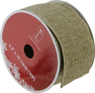 Northlight Pack of 12 Brown Christmas Wired Craft Ribbons - 2.5