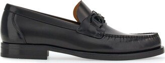 Gancini plaque 35mm leather loafers