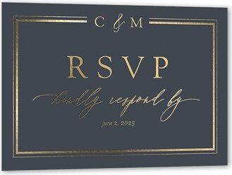 Rsvp Cards: Sensational Shine Wedding Response Card, Square Corners