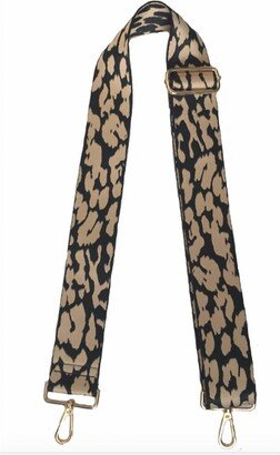 Bag Strap In Black/khaki Cheetah