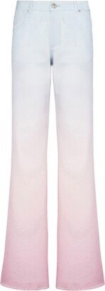 x EVIAN wide-leg jeans