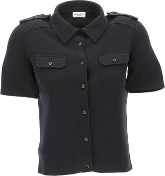 Buttoned Short-Sleeved Polo Shirt