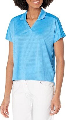 3-Stripe Polo Shirt (Pulse Blue) Women's Clothing