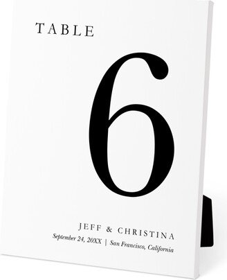 Easel Back Canvases: Wedding Table Number Easel Back Canvas, 8X10, No Frame, Easel Back Canvas, White