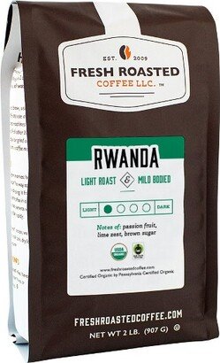 Fresh Roasted Coffee, Organic Rwandan Coffee, Light Roast Whole Bean - 2lb