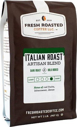 Fresh Roasted Coffee, Italian Roast Espresso Blend, Dark Roast Ground Coffee - 2lb