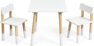 Kids Wooden Table & 2 Chairs Set Children Activity Table Set - See details