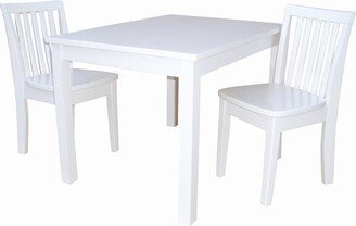 IC International Concepts International Concepts 3 Piece Children's Table and Chairs