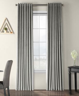 Exclusive Fabrics Furnishings Signature Blackout Grommet Extra Wide Velvet Panels