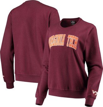 Women's Maroon Virginia Tech Hokies Campanile Pullover Sweatshirt